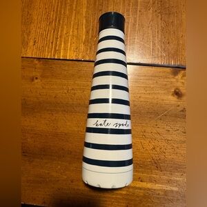 Kate Spade White and Blue Striped Water Bottle